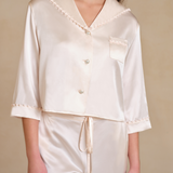 Purity Series Pink Collar Silk Suit
