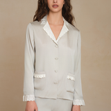 The Purity Series Lace Trim Silk Suit