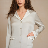 The Purity Series Lace Trim Silk Suit