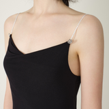 Crystal Silk Modal Swing Neck Short Dress