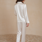 The Purity Series Chiffon Lace Trim Silk Suit