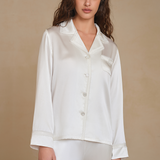 The Purity Series Chiffon Lace Trim Silk Suit