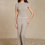 NUDE Knitted Grey Straight Leg Pyjama trousers