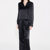 Black Silk Pyjama Trousers