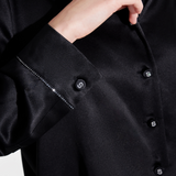 Black Silk Classic Pyjama Top
