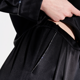 Black Silk Pyjama Trousers