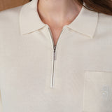 CloudKnit Cashmere-Silk Zip-Up Long Sleeve Lounge Top