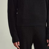 CloudKnit Cashmere-Silk Cable-Knit Lounge Pants