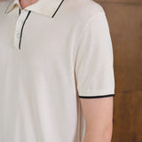 Mr.S Men’s Silk Knit Short-Sleeve Polo