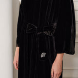 Oriental Collection Crystal Fan Velvet Lace Long Robe
