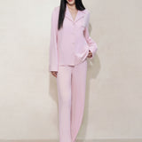 Pink Knit Classic Long Sleeve Pyjama Shirt