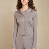 NUDE Grey Shawl Neck Cardigan