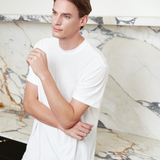 Round Neck Basic White Short Sleeve Top