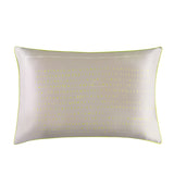 Monogrammed Doodle Print Cream Silk Pillowcase