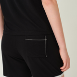 Colour Block Crystal Silk Modal Short Set