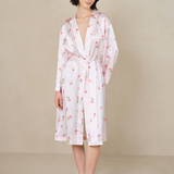 London Rose Pink Silk Dressing Gown