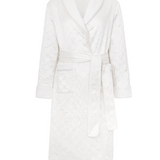 White Silk Quilted Bathrobe