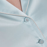 Sky Blue Short Sleeved Silk Pyjama Set