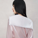 Cherry Blossom Pink Tie Silk Pyjamas Set