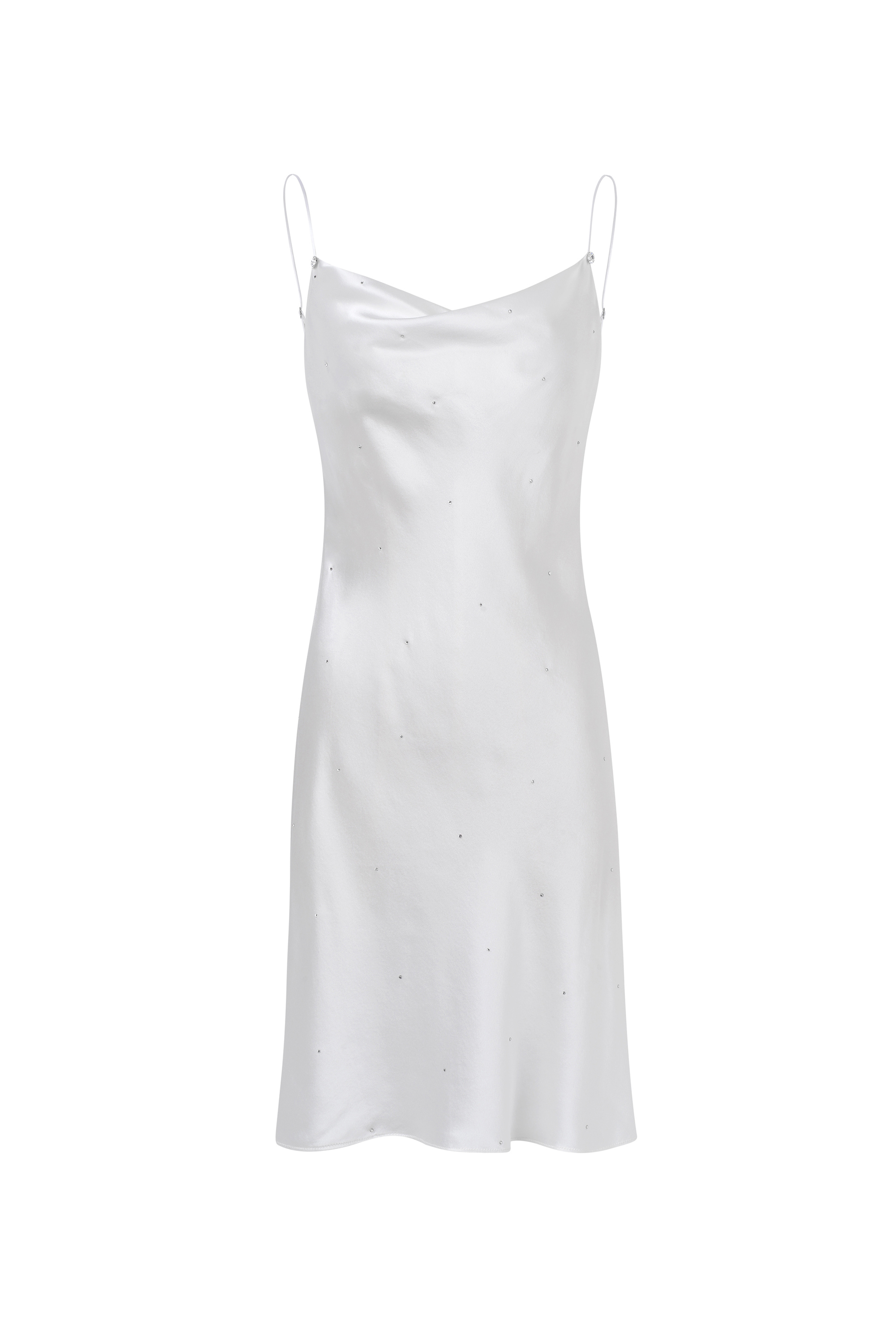 Pearl White Silk Slip Mini Dress Silky Miracle