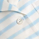 Blue Striped Short Sleeve Pyjama Set