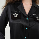 Cowboy Collection Star Fringe Silk Pyjama Set