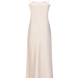 Pastel Pink Silk Slip Midi Dress
