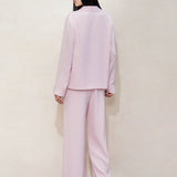 Pastel Pink Silk Pyjama Set