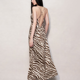 Brown Zebra Silk Nightdress
