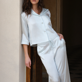 The Purity Series Navy Collar Silk Suit