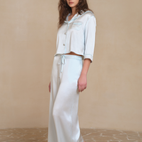 The Purity Series Navy Collar Silk Suit