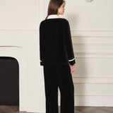 Oriental Collection Velvet Long Pyjama Trousers