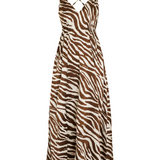 Brown Zebra Silk Nightdress