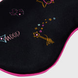 Crush Love Print Black Silk Eye Mask