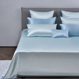 Water Blue Silk Bed Set