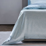 Water Blue Silk Bed Set