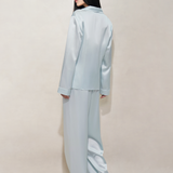 Clear Blue Shell Silk Pyjamas Set