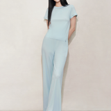Sky Blue Silk Blend Pyjama Trousers
