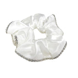 Pearl White Silk Srunchie