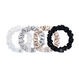 Flame Collection Diamond Studded Monochrome Scrunchies Set