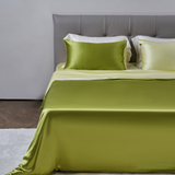 Lime Green Silk Bed Set