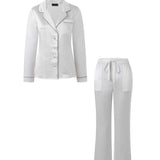 Classic White Silk Pyjama Set