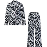 Zebra Print Silk Pyjama Set