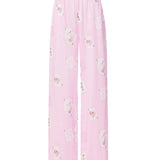 Poker-Printed Silk Crystal Pyjama Set