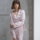 Dusty Nude Pink Silk Pyjama Set