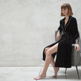 Black Velvet Lace Robe