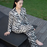 Zebra Print Silk Pyjama Set