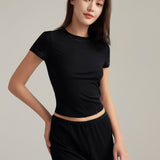 Black Silk Blend Flared Trousers