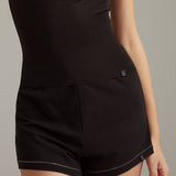 Crystal Black Silk Blend Tank Top