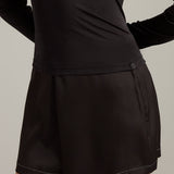 Crystal Black Long Sleeve Silk Blend Top